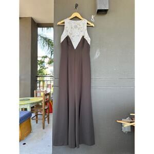 Martine Haute Couture Brown Ball Gown Dress Formal Evening Prom Party Wedding